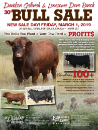Click here to see the Davidson Gelbvieh 2019 Bull Sale catalogue.