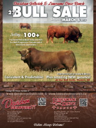Click here to see the Davidson Gelbvieh 2016 Bull Sale flyer.